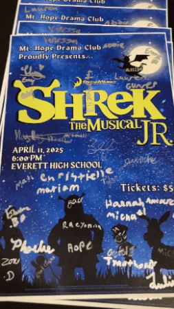 Shrek Poster Cover 2025 - from Mt. Hope STEAM spring production